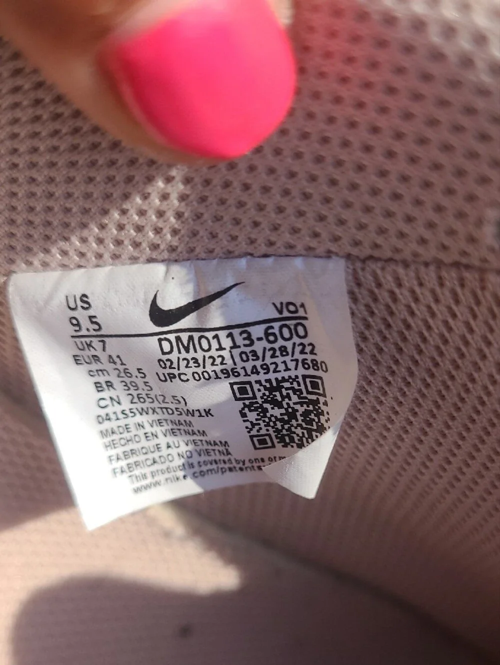 Nike Court Vision Alta Platform Women's Size 9.5 Shoes DM0113-600 Pink White